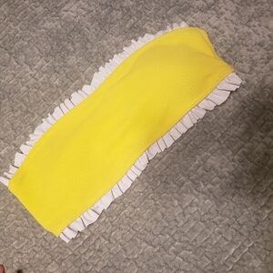 Yellow and white bikini